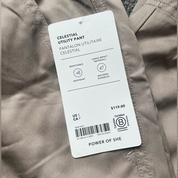 NWT Athleta Celestial Utility Pant Tan - S - Picture 3 of 3